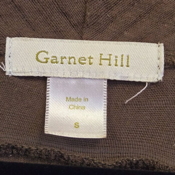 Garnet Hill S Brown Sleeveless Deep Cowl Neck Dress Sheer Gauzy Swim Coverup - Picture 3 of 12